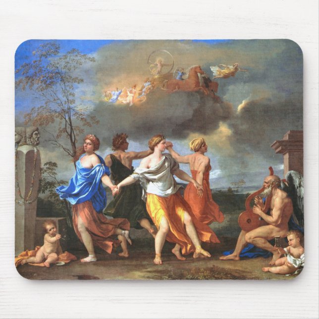Alfombrilla De Ratón Danza a la música del tiempo (por Nicholas Poussin (Frente)