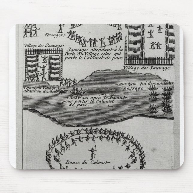 Alfombrilla De Ratón Danza del tubo de paz del Iroquois (Frente)