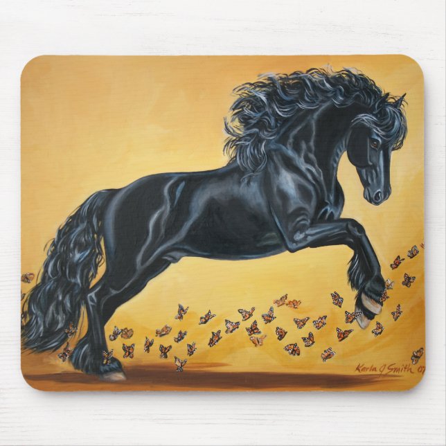 Alfombrilla De Ratón Danza del verano con las mariposas (Frente)