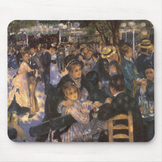 Alfombrilla De Ratón Danza en Le Moulin de la Galette por Pierre Renoir (Frente)