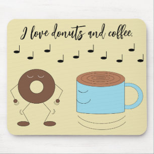 Alfombrilla De Ratón Danzante Chocolate Frost Donut & Coffee Mug