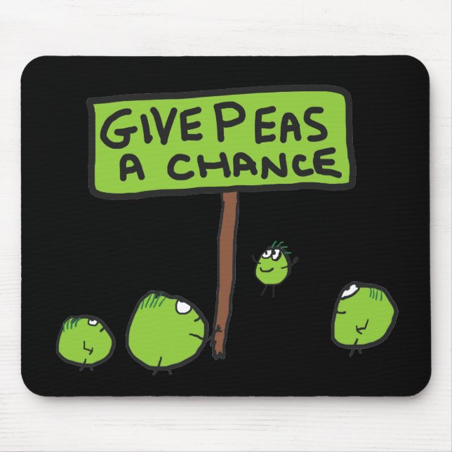 Alfombrilla De Ratón Dar A Peas Una Oportunidad (Frente)