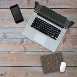 Alfombrilla De Ratón Dark grey pattern floral wildflowers mouse pad