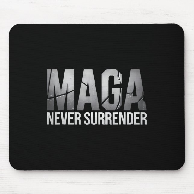Alfombrilla De Ratón Dark Mega Trump 2024 Mega Never Surrender  (Frente)