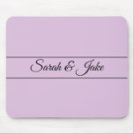 Alfombrilla De Ratón Darling Couple Lavender<br><div class="desc">Esta almohadilla del ratón hace una declaración bastante importante. Celebra la relación que tienes con esa persona especial en tu vida. Puede realizar varios cambios,  como el color,  el texto y cómo aparecen las letras. Por Sharon Lee Hudson.</div>