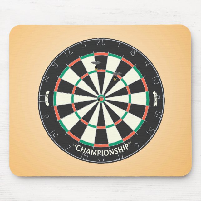Alfombrilla De Ratón Dartboard y dardos: modelo 3D: Mousepad (Frente)