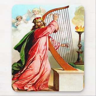 Alfombrilla De Ratón David alabando a dios en harp mousepad