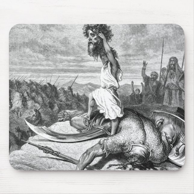 Alfombrilla De Ratón David Slay Goliath De Gustave Dore 1886 (Frente)