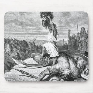 Alfombrilla De Ratón David Slays Goliath De Gustave Dore 1886