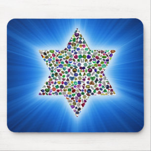 Alfombrilla De Ratón David Star hecho con piedras en todos los colores