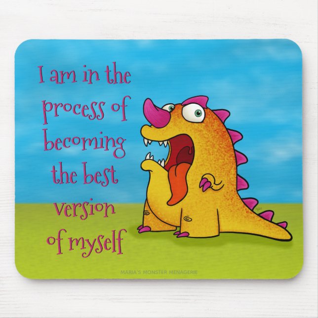 Alfombrilla De Ratón Dax el monstruo de Dino, mousepad de w/quote (Frente)