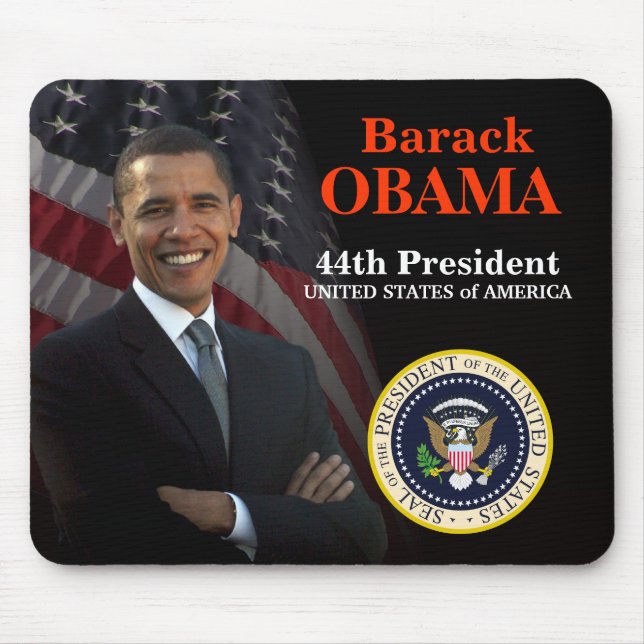 Alfombrilla De Ratón Day Mousepad de Barack Obama de presidente (Frente)