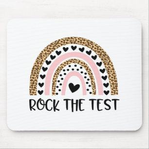 Alfombrilla De Ratón Day Rock the Test Teacher Funny Rainbow Testing Da
