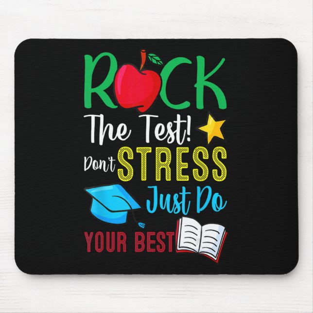 Alfombrilla De Ratón Day Rock The Test Teacher Testing Day 2 (Frente)