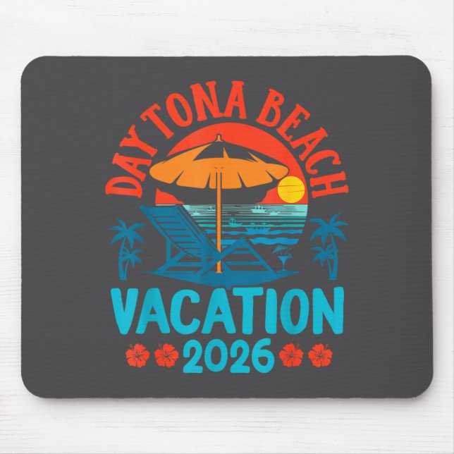 Alfombrilla De Ratón Daytona Beach Florida 2026 Family Vacation Summer  (Frente)