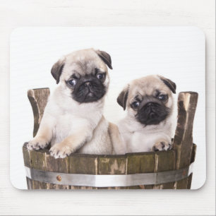Alfombrilla de ratón de adorable cachorro de pug e