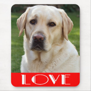 Alfombrilla de ratón de amor de cachorro de Labrad