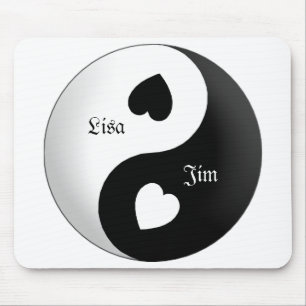 Alfombrilla de ratón de amor Yin Yang personalizad