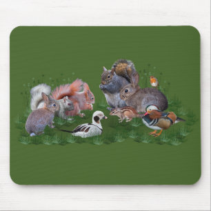 Alfombrilla de ratón de animales del bosque