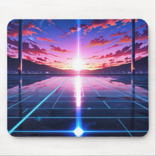Alfombrilla de ratón de anime de cuadrícula de hor