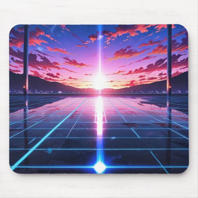 Alfombrilla de ratón de anime de cuadrícula de hor (Frente)
