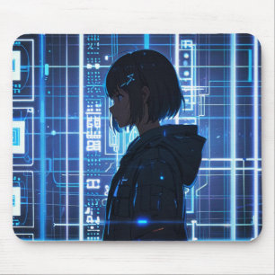 Alfombrilla de ratón de anime de placa de circuito