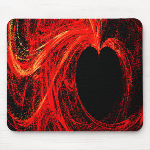 Alfombrilla de ratón de arte abstracto de corazón