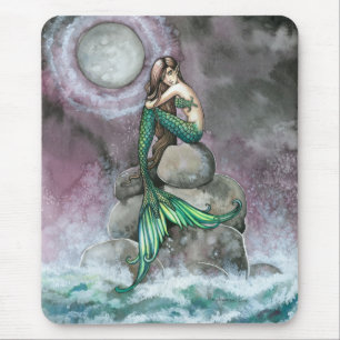 Alfombrilla de ratón de arte de fantasía de sirena