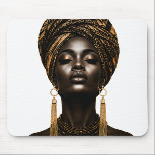 Alfombrilla de ratón de arte de mujer africana ele