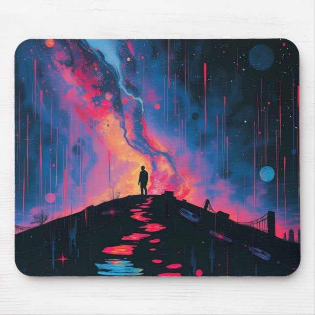 Alfombrilla de ratón de arte de silueta (Frente)
