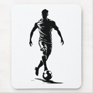 Alfombrilla de ratón de arte de silueta de jugador