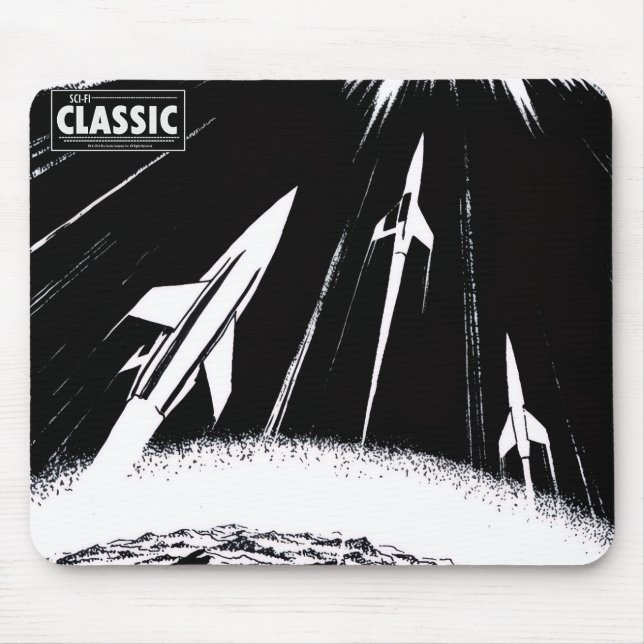 Alfombrilla de ratón de arte espacial clásico de c (Frente)