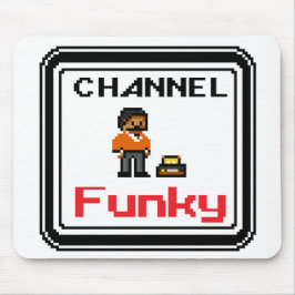 Alfombrilla de ratón de arte pixel funky de canal