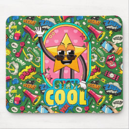 Alfombrilla de ratón de arte pop Retro Stay Cool S