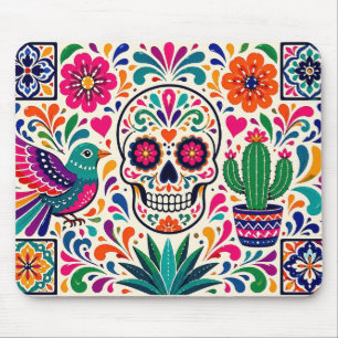Alfombrilla de ratón de arte popular mexicano colo