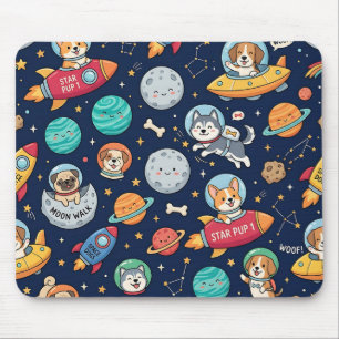 Alfombrilla de ratón de astronauta canino – Diseño