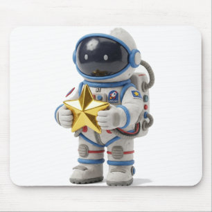 Alfombrilla de ratón de astronauta sosteniendo una