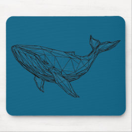 Alfombrilla de ratón de ballena geométrica minimal