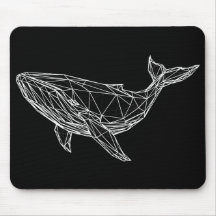 Alfombrilla de ratón de ballena geométrica moderna