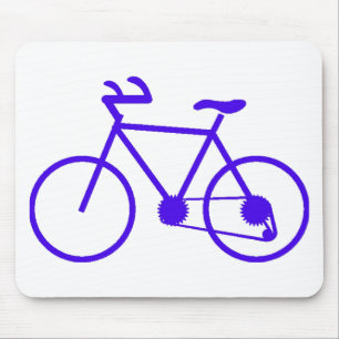 Alfombrilla de ratón de bicicleta azul diseñada a 