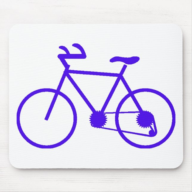 Alfombrilla de ratón de bicicleta azul diseñada a  (Frente)