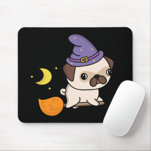 Alfombrilla de ratón de bruja Puggy