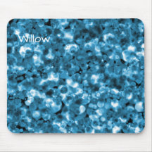 Alfombrilla de ratón de burbuja abstracta azul ver