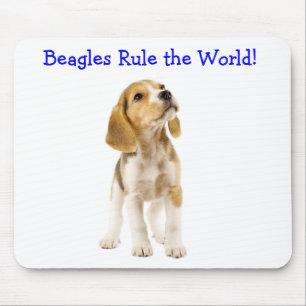 Alfombrilla de ratón de cachorro Beagles Rule the