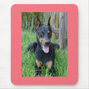Alfombrilla de ratón de cachorro de Doberman Pinsc