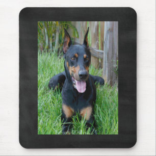 Alfombrilla de ratón de cachorro de Doberman Pinsc