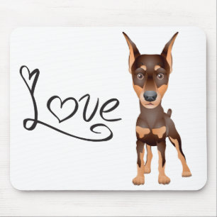 Alfombrilla de ratón de cachorro de Doberman Pinsc
