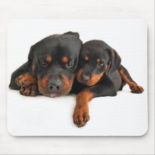 Alfombrilla de ratón de cachorro de perro Rottweil