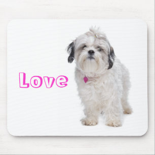 Alfombrilla de ratón de cachorro Shih Tzu amor