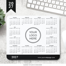 Alfombrilla de ratón de calendario 2027 con logoti